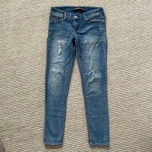 Express jeans, ankle Stella, low rise, size 0